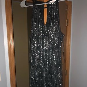 sparkling black cocktail dress